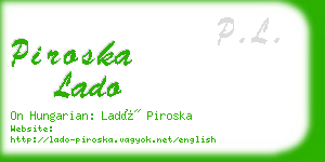 piroska lado business card